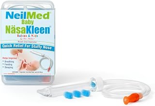 NeilMed Baby NasaKleen Nasal-Oral Aspirator with 49 Hygiene Filters and a Convenient Storage Travel Case
