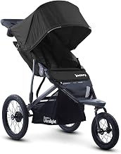 Joovy Zoom360 Ultralight Jogging Stroller, Black | High Child Seat, Shock-Absorbing Suspension, Extra-Large Air-Filled Tires, Parent Organizer, Air Pump, Easy One-Hand Fold