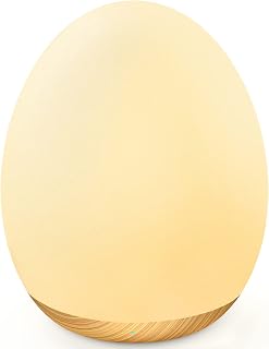 Night Light for Kids, 7 Colors Changing Egg Light for Nursery | Stepless Dimming, Soft Silicone Touch Night Lamp with 1 Hour Timer, Rechargeable Nursery Night for Breastfeeding
