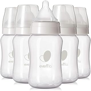 Evenflo Feeding Premium Proflo Venting Balance Plus Wide Neck Baby, Newborn and Infant Bottles - Helps Reduce Colic - 9 Ounce (Pack of 6)