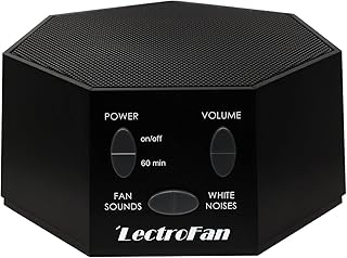 Adaptive Sound Technologies LectroFan Classic - Soothing Sound Machine for Sleep - Built-in Sleep Timer - Compact Design - Non-Looping Sounds - Speech Privacy - Black