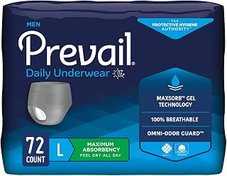 Proven | Large Pull-Up | Men's Incontinence Protective Underwear | Maximum Absorbency |18 Count (Pack of 4) | Disposable