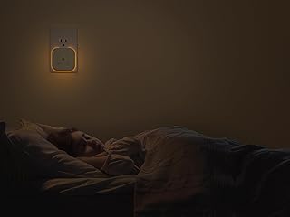 2 Pack Very Dim Sleep Night Lights Plug into wall, Kids Sleep Light, Adult Sleep Light, Bedroom Night Light, Light Sensor, LED, Dimmable, Warm Soft Light Plug in Night Light