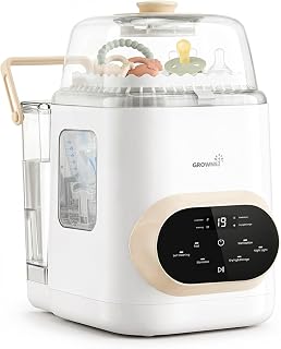 Grownsy EaseClean Pro Bottle Washer | Visible Cleaning Windows | All-in-One Wash, Sterilize & Dry System | 360° High-Pressure Cleaning | for Bottles, Pump Parts & Baby Essentials