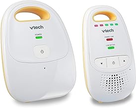 VTech Audio Baby Monitor — No Static DECT 6.0, No WiFi, Hack-Proof | 8Hr Battery, Belt Clip, 1000ft Range, 5-Level Sound Indicator | DM111