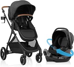 Evenflo Shyft Intuiti Travel System with Revolve180 LiteMax™ NXT Rotating Rear-Facing Lightweight Preemie and Infant Car Seat 3-30 lbs. (Black Shale)