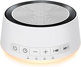 Sound Machine Night Light White Noise Machine with 30 Soothing Sounds 12 Colors Night Light Sleep Machine for Baby Kids Adults Brown Pink Nosie Machine with 32 Volume Levels for Office Home Travel