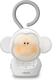 VTech Communications BC8211 Myla The Monkey Baby Sleep Soother with a White Noise Sound Machine Featuring 5 Soft Ambient Sounds, 5 Calming Melodies & Soft-Glow Night Light, 1 Count (Pack of 1)