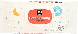 365 by Whole Foods Market, Soft & Strong Disposable Baby Wipes, Fragrance-Free, 100 Count