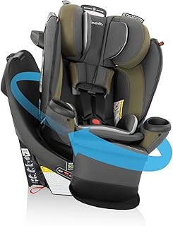 Evenflo Revolve360 Extend Convertible Car Seat with 360 Degree Rotation, Extended Rear-Facing, Forward-Facing, Booster Mode, and Secure Latch Install, Rockland Green