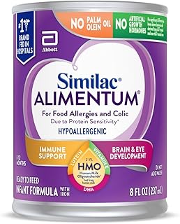 Similac Alimentum with 2'-FL HMO Hypoallergenic Infant Formula, for Food Allergies and Colic Due to Protein Sensitivity, Ready-to-Feed Baby Formula, 8-fl-oz Can, Pack of 24