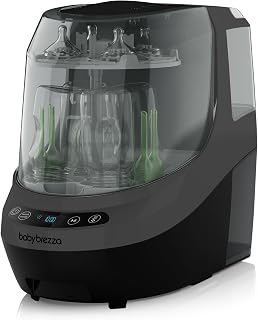Baby Brezza Bottle Washer Pro - Baby Bottle Washer, Sterilizer + Dryer - All in One Machine Cleans Baby Essentials, Bottles + Pump Parts – Appliance Replaces Bottle Brushes & Drying Racks, Charcoal
