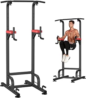 Power Tower Pull Up Bar Station Workout Dip Station for Home Gym Strength Training Fitness Equipment