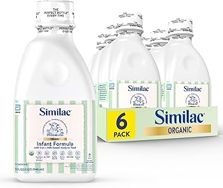 Similac Organic Infant Formula, Easy to Digest, USDA-Certified Organic, Ready to Feed, 32-fl-oz Bottle, Pack of 6