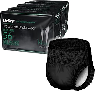 Mens Incontinence Underwear, Premium Adult Diapers for Men, Ultimate Max Protection, Large 56-Pack