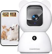 2.5K Pet Camera Indoor with Phone App, Dog/Cat Camera | 4MP Indoor Camera for Home Security, Baby Monitor with Free AI Person/Pet/Cry Detection, Pan Tilt 2.4GHz WiFi, Full Duplex 2-Way Audio