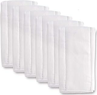 6 Ply Cloth Diapers Burp Cloth, Fasoar Thick Washable Absorbent Cotton Diaper for Babies and Toddlers Multi-Use 6/10/12 Count