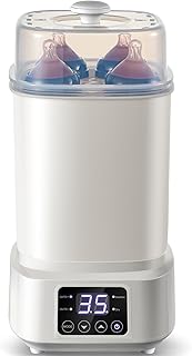 Baby Bottle Steamer and Dryer: 8 in 1 Compact Electric Steam - Portable for Travel and Home Use - for Baby Bottles Pacifiers Breast Pump Parts and Other Newborn Essentials BPA Free Auto Shut Off