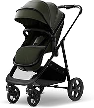 Mompush Wiz 2 in 1 Baby Stroller with Infant Pramette Mode, One Hand Fold Convertible Newborn to Toddler Stroller with Reversible Seat and Large UPF 50+ Canopy