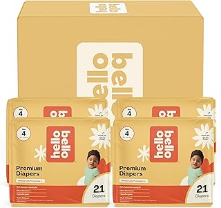 Hello Bello Diapers, Size 4 (22-37 lbs) Superstars - 84 Count Value Pack of Premium Disposable Baby Diapers, Hypoallergenic with Soft, Cloth-Like Feel