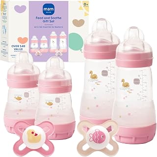 MAM Easy Start Anti-Colic+ Baby Bottle & Pacifier Starter Set 0+Months 6 Pk
