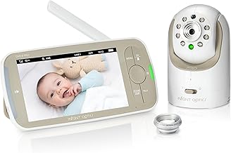 Infant Optics DXR-8 PRO - Patented Active Noise Reduction (ANR), 5” HD Video Baby Monitor with 1 Camera, No WiFi, Hack-Proof,Pan Tilt Zoom, Interchangeable Lens