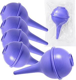 Vakly Sterile Ear Bulb Syringe 2 oz, Rubber Nasal Aspirator, 5 Pack | Rubber Ear & Nasal Suction Bulb, Gentle Cleaning, Ear Wax Removal & Irrigation, Easy Squeeze, Baby & Adult Use