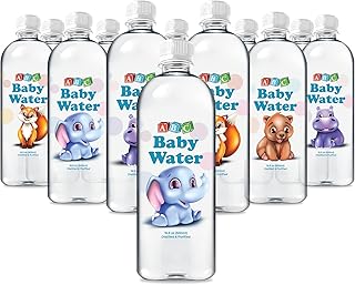 ABC Baby Water Premium Distilled Water for Babies - Healthy Purified 16.9 oz Bottles - Formula, Cereal, Milk, Daily Drinking - 12 Pack