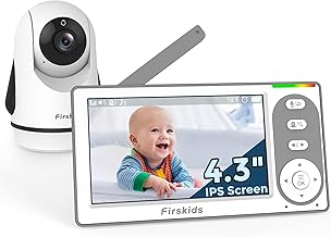 Baby Monitor - 1000ft Long Range Baby Monitor with Camera and Audio No WiFi, Built in 3500mAh Battery,Auto Night Vision, Temperature, 2-Way Talk, 8 Lullabies, 4.3'' Screen | 1000ft Long Range Baby Camera ,Remote PTZ,Auto Night Vision, 30-Hour Battery,Temperature, 2-Way Talk, Lullabies