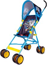 Monster Jam Official Umbrella Stroller - Lightweight Fold with Canopy | 6.9 lb, 40x32x16 in, Compact 43x8.5x8 in, 3 Point Harness, Rear Wheel Brakes, Max 33 lb, Ages 6-36 Months, Blue