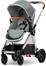 Mompush Ultimate2 Full-Size Stroller, Reversible Seat, Infant to Toddler | One-hand recline, all-terrain suspension, one-second compact fold, car seat adapter included