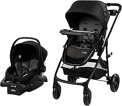 Safety 1st Grow and Go Flex 8-in-1 Car Seat Stroller Combo, Baby Stroller Travel Systems for Infants 4-30 lbs, Stroller and Carseat Combo Set, Night Rider