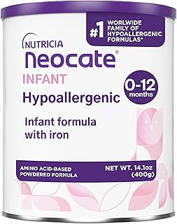 Nutricia Neocate Infant - Food Allergy Relief Hypoallergenic Baby Formula with Amino Acids - Well-Tolerated & Supports Normal Growth - Dairy-Free Infant Formula with DHA, ARA - 0-12 months - 14.1 oz | Food allergy relief hypoallergenic baby formula with amino acids. Dairy-free. Well tolerated & supports normal growth