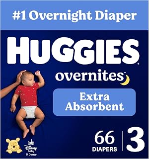 Huggies Overnites Size 3 Overnight Diapers (16-28 lbs), 66 Ct, Packaging May Vary