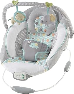 Ingenuity Soothing Baby Bouncer Infant Seat with Vibrations, -Toy Bar & Sounds, 0-6 Months Up to 20 lbs (Morrison)