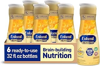 Enfamil NeuroPro Ready to Feed Baby Formula, Brain Building Duo DHA & MFGM, Exclusive Immune Supporting HuMO6 Blend, Enfamil Ready to Feed Infant Formula, 32 Fl Oz Bottle, Pack of 6