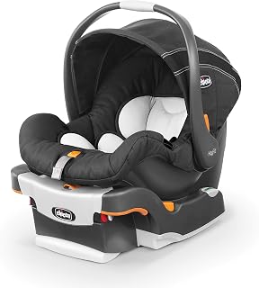 Chicco KeyFit Infant Car Seat and Base, Rear-Facing, 4-30 lbs | Encore color, infant car seat insert for newborns included, 5-point harness, Chicco stroller compatible, washable seat pad