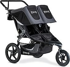BOB Gear Revolution Flex 3.0 Duallie Jogging Stroller — Graphite Black | Versatile Double Jogger Stroller; All Terrain Stroller With Advanced Suspension & Air-Filled Tires; Car Seat Compatible