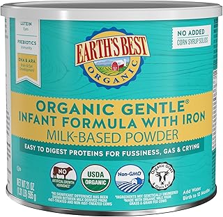 Earth's Best Organic Gentle Infant Formula with Iron Milk Based Powder, 21 Oz