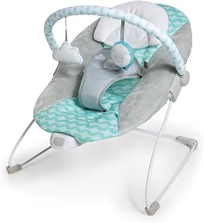Ingenuity Ity Bouncity Bounce Vibrating Deluxe Baby Bouncer Seat, 0-6 Months Up to 20 lbs (Goji)