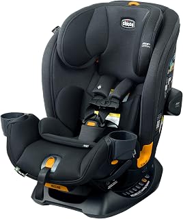 Chicco OneFit LX ClearTex All-in-One Booster Car Seat, LeverLock | Convertible car seat, rear-facing 5-40 lbs, toddler car seat 26.5-65 lbs, booster 40-100 lbs, slim, GREENGUARD Gold