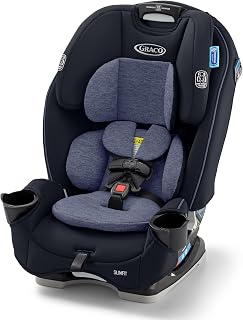 Graco® Slimfit 3-in-1 Convertible Car Seat, Ultra-Space-Saving Design, Silas, Suitable for Rear and Forward-Facing, Highback Booster Seat with 10-Position Headrest