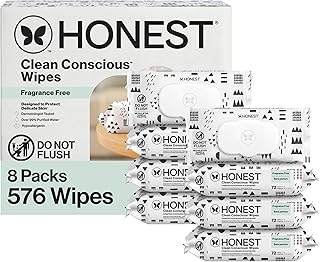The Honest Company Multi-Use Baby Wipes, Pattern Play, 576 Count