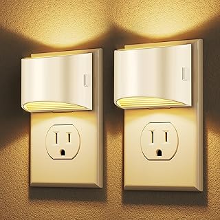 Night Light, Night Lights Plug into Wall, Adjustable, 3000K | 3 Level Brightness Adjustable Night Light, Dusk to Dawn Sensor Nightlights for Adults, Bedroom, Bathroom, Hallway, 2 packs