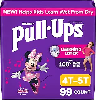 Girls' Potty Training Pants, 4T-5T (38-50 lbs), 99 Count