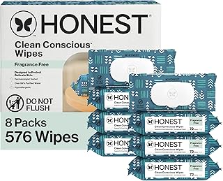 The Honest Company Multi-Use Baby Wipes, Balance Blues, 576 Count