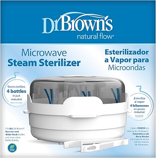 Dr. Brown's Microwave Steam - for Baby Bottles, Nipples, Bottle Parts, Pacifiers, Teethers and Breast Pump Parts