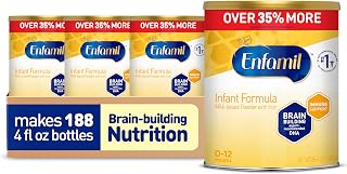 Enfamil Infant Formula, Milk-based Baby Formula with Iron, Omega-3 DHA & Choline, Powder Can, 29.4 oz (Pack of 4)