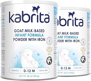 Kabrita Goat Milk-Based Infant Formula Powder, Designed for Gentle Digestion, Gentle Alternative to Cow’s Milk, with Iron, DHA, ARA & Prebiotics, for Infants 0–12 Months, Non-GMO, 28 oz (Pack of 2)