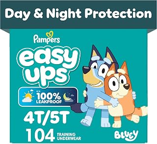 Training Pants - Easy Ups Boys & Girls Bluey - Size 4T-5T, 104 Count, Children's Potty Underwear (Packaging May Vary)